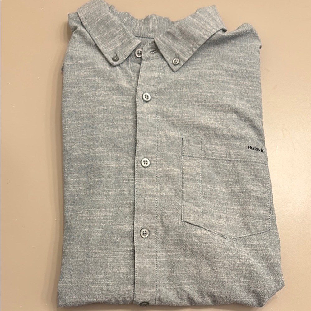 Hurley One and Only Green Casual Button Down Shirt